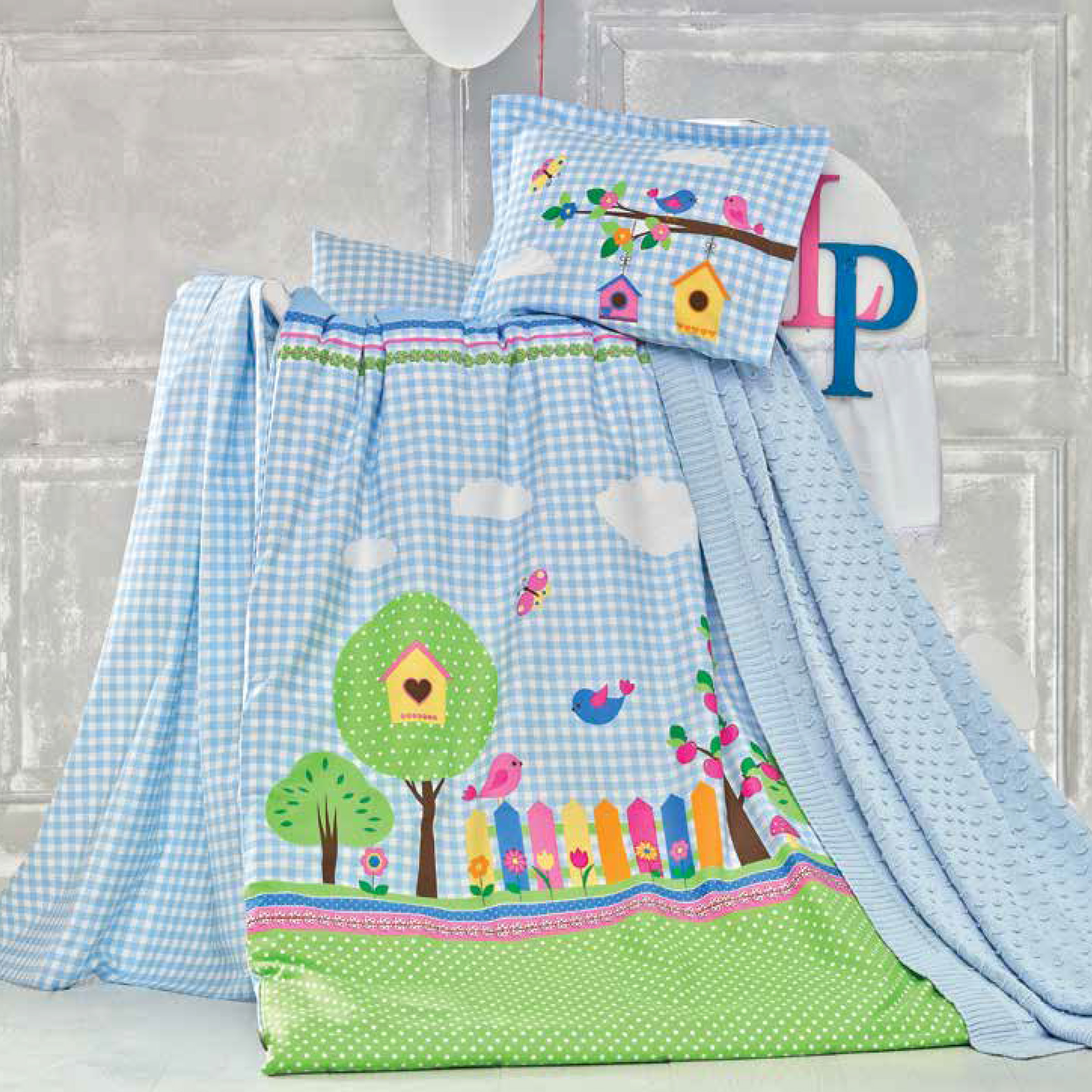 سرویس کاور 5 تکه کودک لومانا مدل برد گاردن