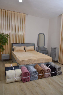 کاور تشک کشدار مخمل مدل صبا یک نفره 2 تکه سایز 90*200