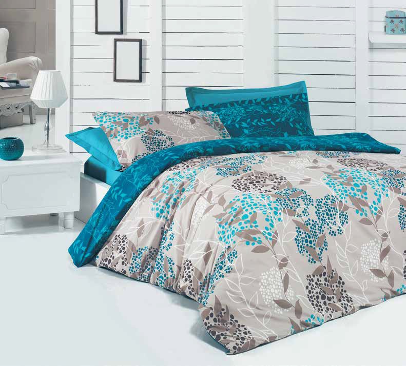 سرویس کاور لحاف لومانا مدل Nervo آبی یکنفره ۴ تکه