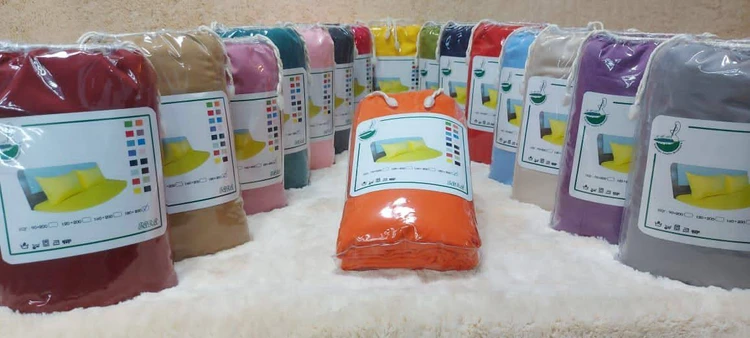 سرویس ملحفه متین دوخت مدل صبا دونفره 3 تکه سایز 200*180