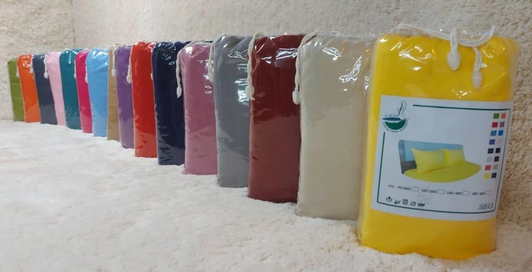 سرویس ملحفه متین دوخت مدل صبا یکنفره 2 تکه سایز 200*90