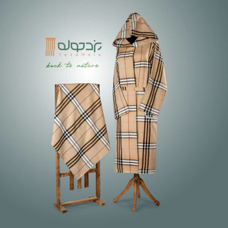 حوله تنپوش نخی سنتی یزدی صادراتی طرح چهارخونه فلورا سایز L (سایز 125 سانتیمتر)